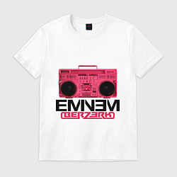 Футболка хлопковая мужская Eminem Berzerk: Pink, цвет: белый