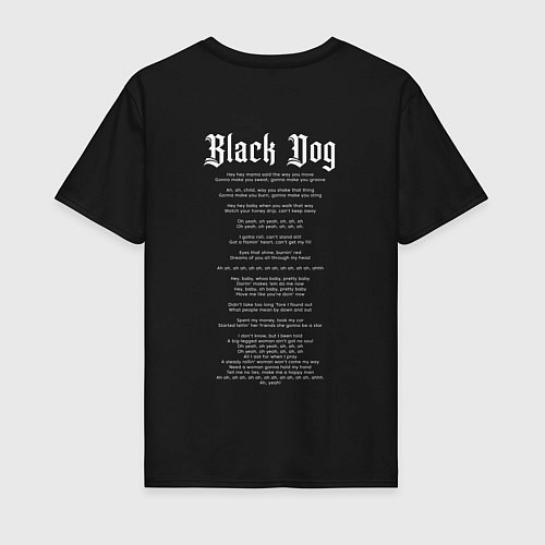 Мужская футболка Led Zeppelin Black dog / Черный – фото 2