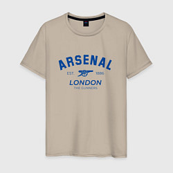 Футболка хлопковая мужская Arsenal london the gunners, цвет: миндальный