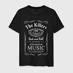 Футболка хлопковая мужская The Killers в стиле Jack Daniels, цвет: черный