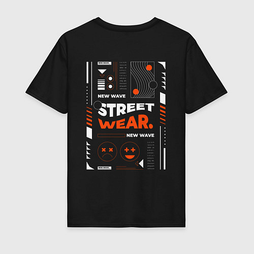 Мужская футболка Street wear / Черный – фото 2