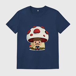 Футболка хлопковая мужская Мультяшный Джоел Last of Us, цвет: тёмно-синий