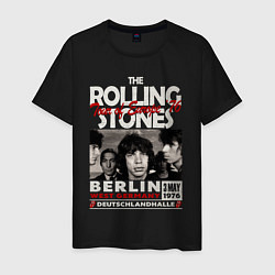 Футболка хлопковая мужская The Rolling Stones rock, цвет: черный