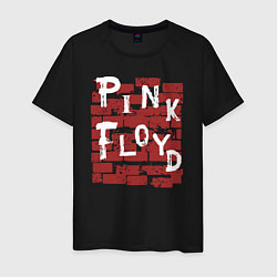 Футболка хлопковая мужская Рок музыка pink floyd стена, цвет: черный