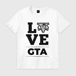Футболка хлопковая мужская GTA love classic, цвет: белый