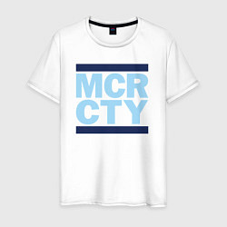 Футболка хлопковая мужская Run Manchester city, цвет: белый