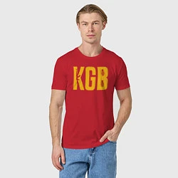 Футболка хлопковая мужская KGB, цвет: красный — фото 2