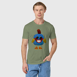 Футболка хлопковая мужская Хагги Вагги Chicken - Chicken Gun, цвет: авокадо — фото 2