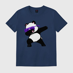 Футболка хлопковая мужская Dab panda, цвет: тёмно-синий