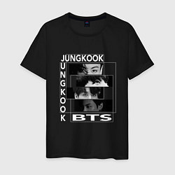 Футболка хлопковая мужская Чонгук BTS JungKook, цвет: черный