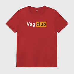 Футболка хлопковая мужская Vag club, цвет: красный