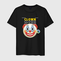 Футболка хлопковая мужская Litterly Clown, цвет: черный