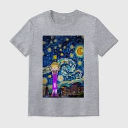 Футболка хлопковая мужская Astana night sky, цвет: меланж