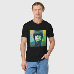 Футболка хлопковая мужская Brian Jones Pop Glitch Art, цвет: черный — фото 2