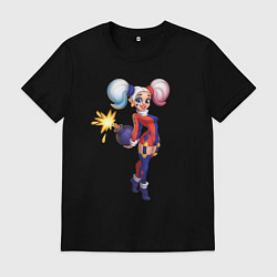 Футболка хлопковая мужская Девушка с бомбой, цвет: черный