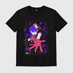 Футболка хлопковая мужская Айдол Аи Хошино, цвет: черный