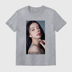 Футболка хлопковая мужская Kim Jisoo, цвет: меланж