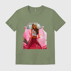 Футболка хлопковая мужская Суши Девон Аоки Honda s2000, цвет: авокадо