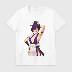 Футболка хлопковая мужская Юдзуриха - Hell paradise, цвет: белый