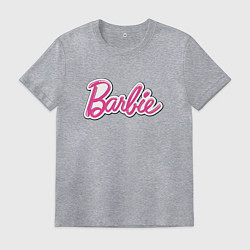 Футболка хлопковая мужская Barbie title, цвет: меланж