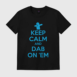 Футболка хлопковая мужская Keep calm and dab, цвет: черный