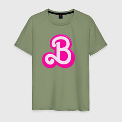 Футболка хлопковая мужская Б - значит Барби, цвет: авокадо