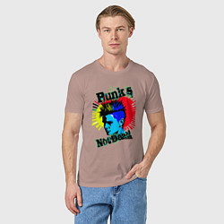 Футболка хлопковая мужская Панки живы, цвет: пыльно-розовый — фото 2