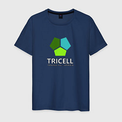Футболка хлопковая мужская Tricell Inc, цвет: тёмно-синий