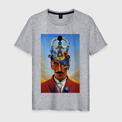 Футболка хлопковая мужская Salvador Dali - surrealism, цвет: меланж