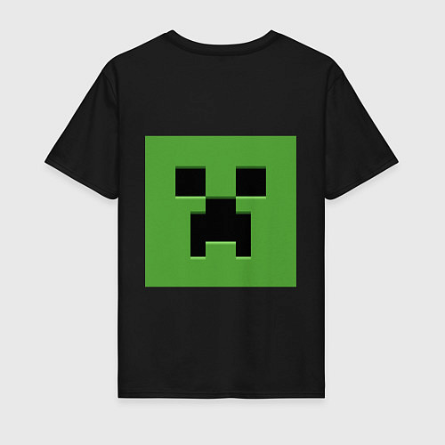 Мужская футболка Minecraft creeper face / Черный – фото 2