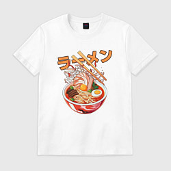 Футболка хлопковая мужская Ramen Рамен, цвет: белый