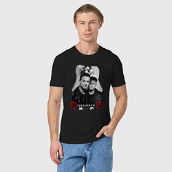 Футболка хлопковая мужская Depeche Mode - Dave Gahan and Martin Gore, цвет: черный — фото 2