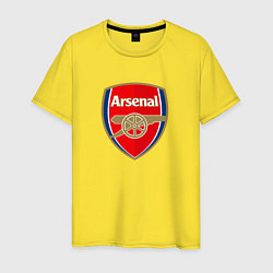 Футболка хлопковая мужская Arsenal fc sport, цвет: желтый