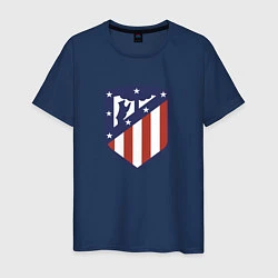 Футболка хлопковая мужская Atletico Madrid FC, цвет: тёмно-синий