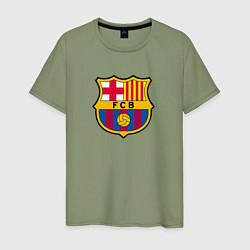 Футболка хлопковая мужская Barcelona fc sport, цвет: авокадо