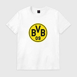 Футболка хлопковая мужская Borussia fc sport, цвет: белый