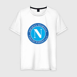 Футболка хлопковая мужская Napoli fc sport, цвет: белый