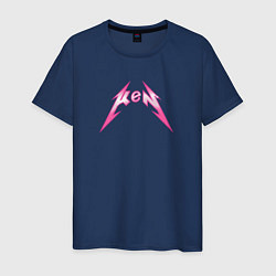 Футболка хлопковая мужская Ken - metallica style, цвет: тёмно-синий