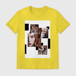 Футболка хлопковая мужская Ход королевы винтаж, цвет: желтый