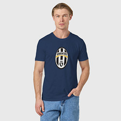 Футболка хлопковая мужская Juventus sport fc, цвет: тёмно-синий — фото 2