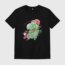 Мужская футболка Новогодний тирекс