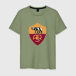 Футболка хлопковая мужская Roma fc club, цвет: авокадо