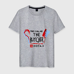 Футболка хлопковая мужская Dota 2: The butcher, цвет: меланж