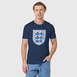 Футболка хлопковая мужская Англия фк, цвет: тёмно-синий — фото 2