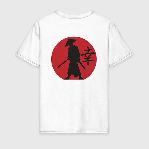 Мужская футболка Самурай и счастье / Белый – фото 2