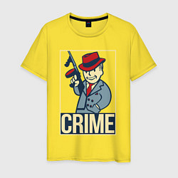 Футболка хлопковая мужская Vault crime, цвет: желтый