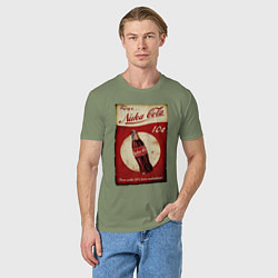 Футболка хлопковая мужская Nuka cola price, цвет: авокадо — фото 2