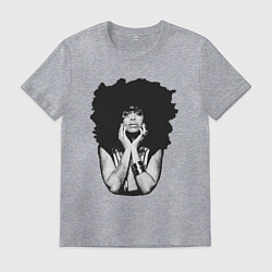 Футболка хлопковая мужская Erykah Badu, цвет: меланж