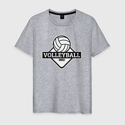 Футболка хлопковая мужская Volleyball club, цвет: меланж