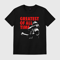 Футболка хлопковая мужская Jordan greatest of all time, цвет: черный
